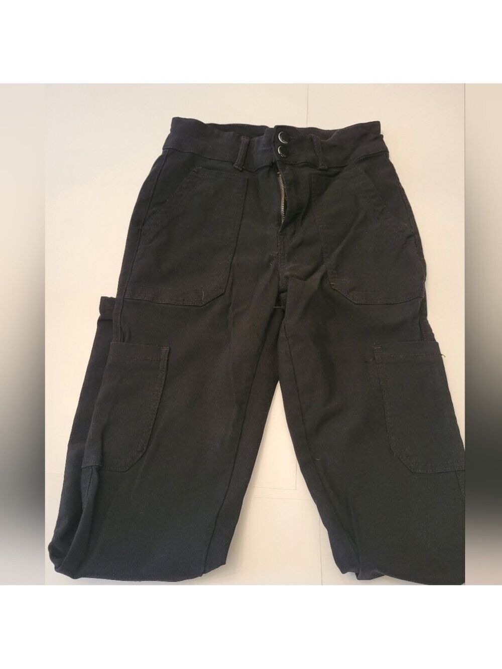 Indigo Poppy Womens Black Cargo skinny jeans Size 8
